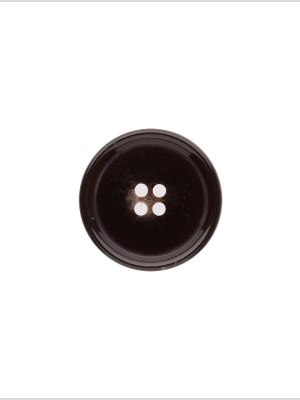 Italian Shiny Dark Brown Rimmed 4-Hole Button – 32L/20mm Italian Shiny Dark Brown Rimmed 4-Hole Button – 32L/20mm