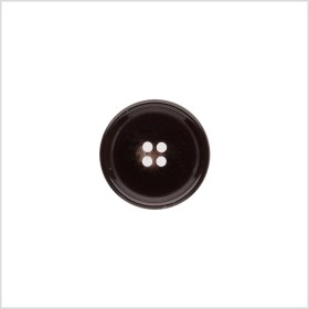 Italian Shiny Dark Brown Rimmed 4-Hole Button – 32L/20mm Italian Shiny Dark Brown Rimmed 4-Hole Button – 32L/20mm