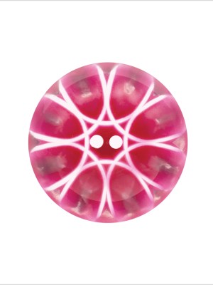 Plastic 2-Hole Button Made in Italy – 36L/23mm – Red and Transparent Loop de Loops Plastic 2-Hole Button Made in Italy – 36L/23mm – Red and Transparent Loop de Loops