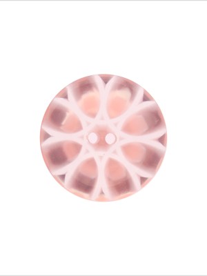Plastic 2-Hole Button Made in Italy – 28L/18mm – Baby Pink and Transparent Loop de Loops Plastic 2-Hole Button Made in Italy – 28L/18mm – Baby Pink and Transparent Loop de Loops