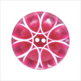 Plastic 2-Hole Button Made in Italy – 44L/28mm – Red and Transparent Loop de Loops Plastic 2-Hole Button Made in Italy – 44L/28mm – Red and Transparent Loop de Loops