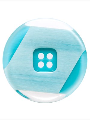 Italian Teal Abstract Semi-Clear 2-Hole Plastic Button – 44L/28mm Italian Teal Abstract Semi-Clear 2-Hole Plastic Button – 44L/28mm