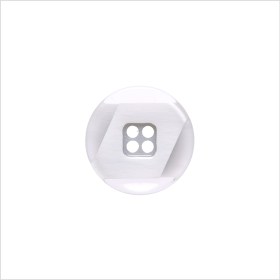 Italian Silver Abstract Semi-Clear 2-Hole Plastic Button – 24L/15mm Italian Silver Abstract Semi-Clear 2-Hole Plastic Button – 24L/15mm