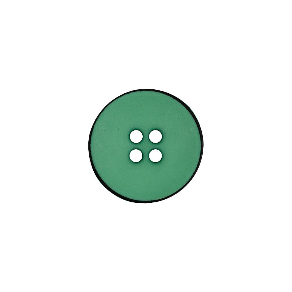 Italian Green 4-Hole Plastic Button – 24L/15mm Italian Green 4-Hole Plastic Button – 24L/15mm