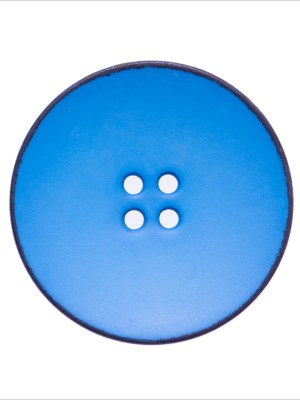 Italian Blue 4-Hole Plastic Button – 44L/28mm Italian Blue 4-Hole Plastic Button – 44L/28mm