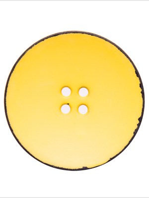 Italian Yellow 4-Hole Plastic Button – 44L/28mm Italian Yellow 4-Hole Plastic Button – 44L/28mm
