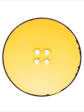 Italian Yellow 4-Hole Plastic Button – 44L/28mm Italian Yellow 4-Hole Plastic Button – 44L/28mm