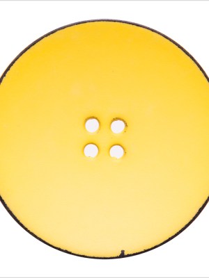 Italian Yellow 4-Hole Plastic Button – 54L/34mm Italian Yellow 4-Hole Plastic Button – 54L/34mm