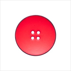 Italian Red 4-Hole Plastic Button – 36L/23mm Italian Red 4-Hole Plastic Button – 36L/23mm