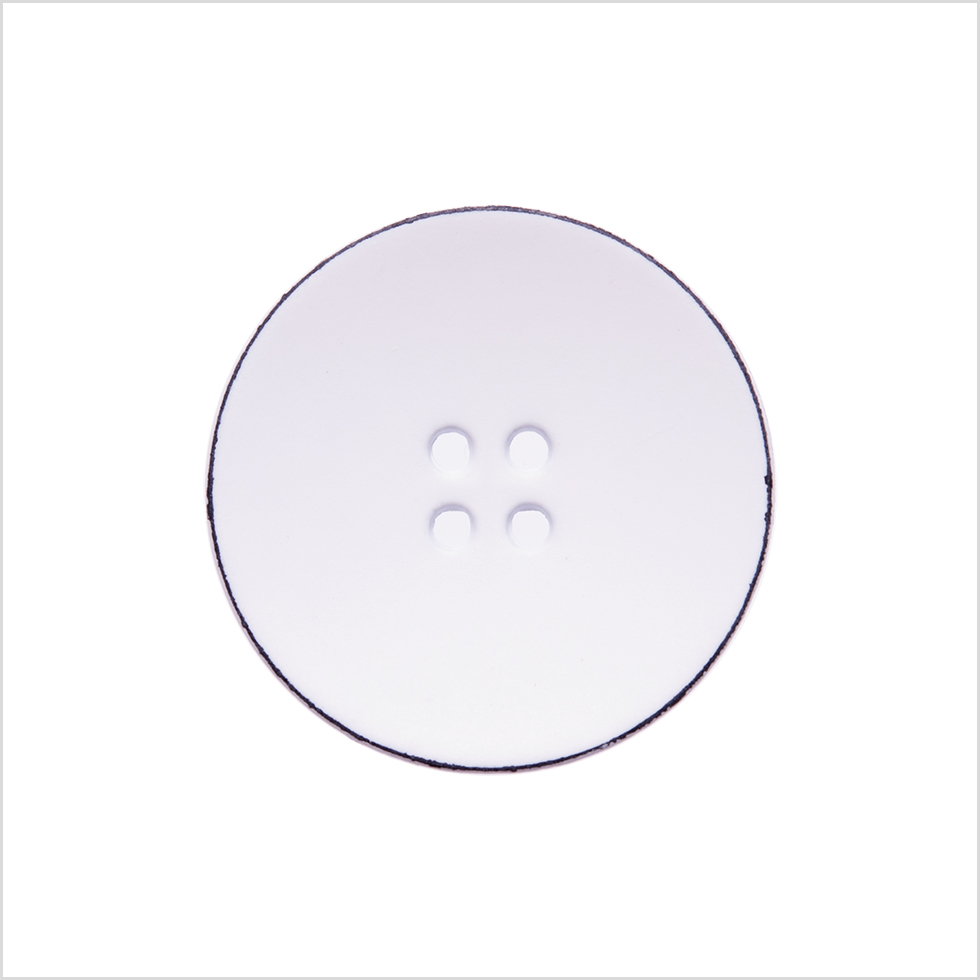 Italian White 4-Hole Plastic Button – 36L/23mm Italian White 4-Hole Plastic Button – 36L/23mm