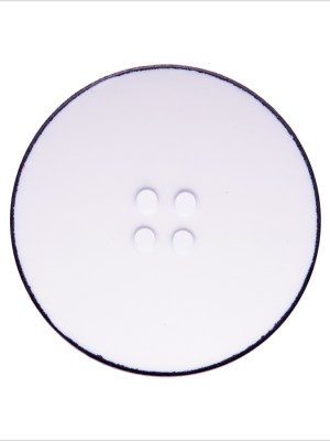 Italian White 4-Hole Plastic Button – 44L/28mm Italian White 4-Hole Plastic Button – 44L/28mm