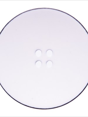 Italian White 4-Hole Plastic Button – 54L/34mm Italian White 4-Hole Plastic Button – 54L/34mm