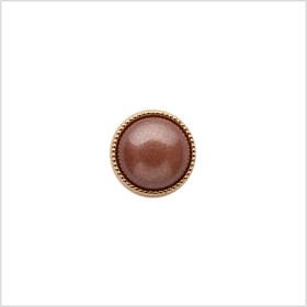 Italian Brown/Gold Shank Back Button – 16L/10mm Italian Brown/Gold Shank Back Button – 16L/10mm