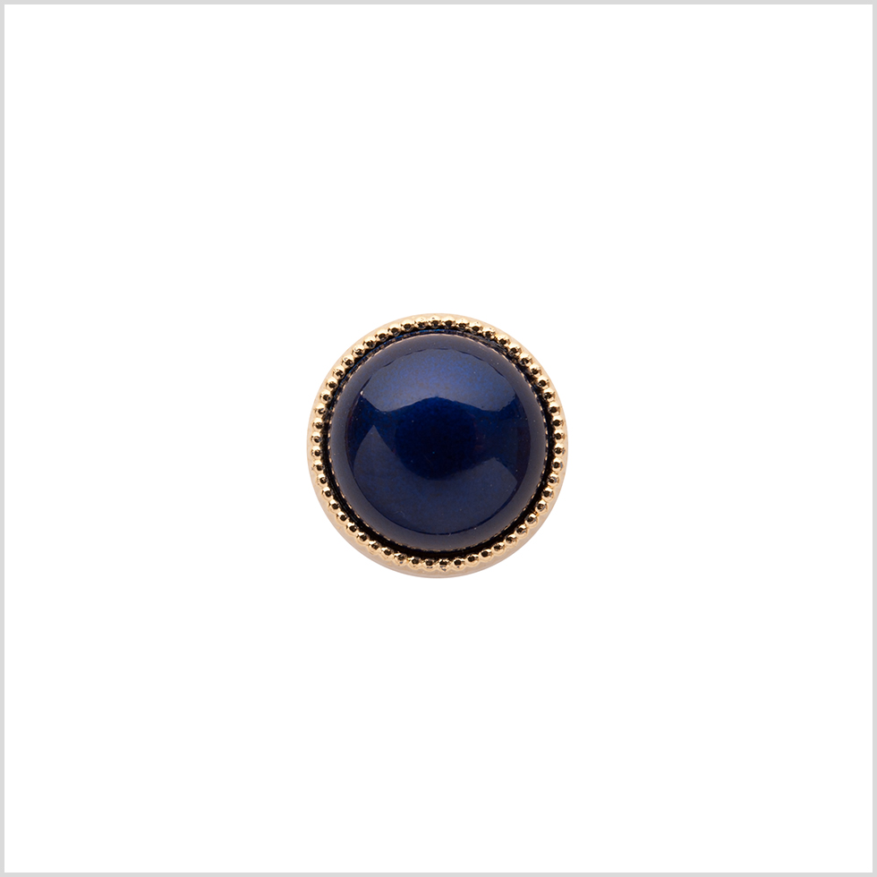 Italian Navy/Gold Shank Back Button – 16L/10mm Italian Navy/Gold Shank Back Button – 16L/10mm