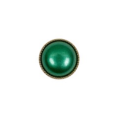 Italian Green and Gold Edged Shank Back Button – 20L/12.5mm Italian Green and Gold Edged Shank Back Button – 20L/12.5mm
