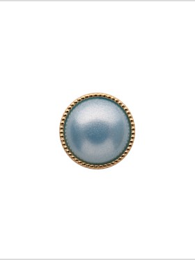 Italian Light Blue/Gold Shank Back Button – 16L/10mm Italian Light Blue/Gold Shank Back Button – 16L/10mm