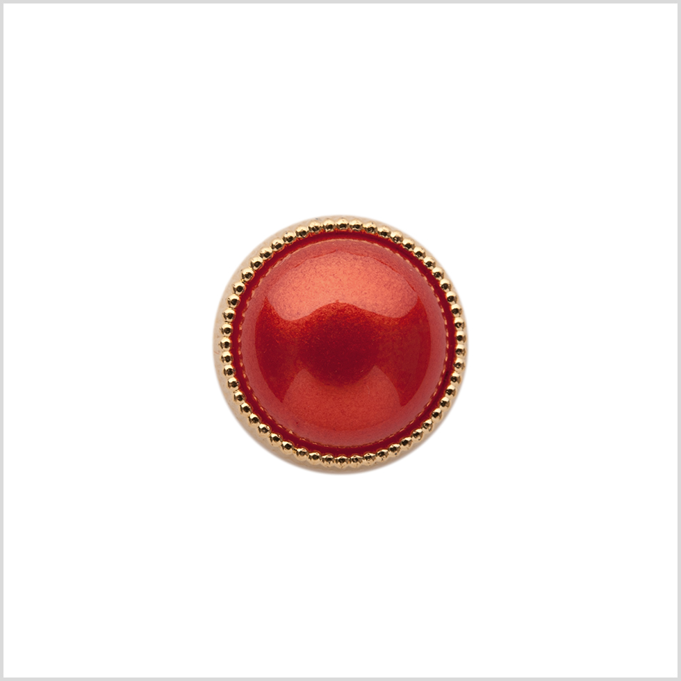 Italian Red and Gold Edged Shank Back Button – 20L/12.5mm Italian Red and Gold Edged Shank Back Button – 20L/12.5mm