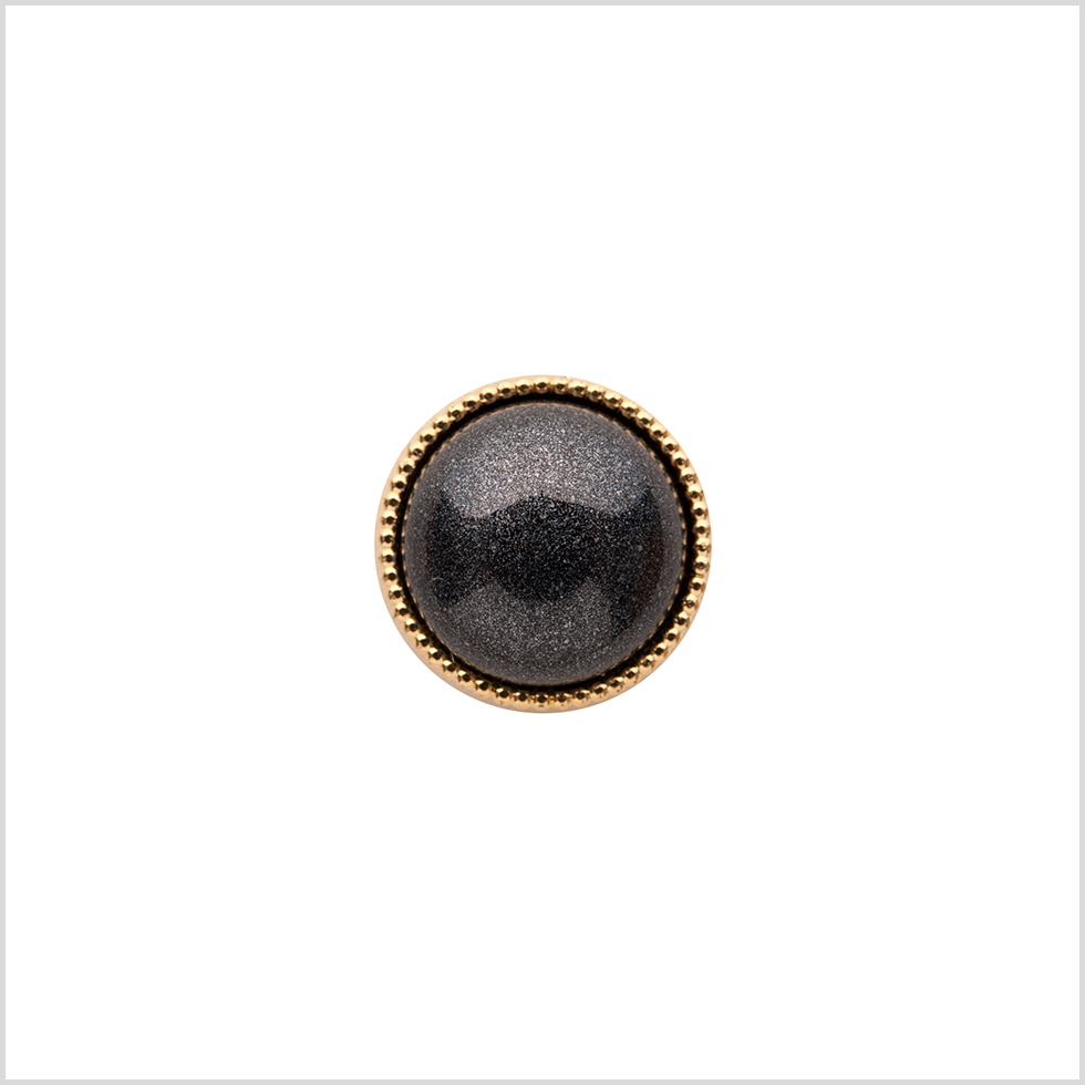 Italian Charcoal/Gold Shank Back Button – 16L/10mm Italian Charcoal/Gold Shank Back Button – 16L/10mm
