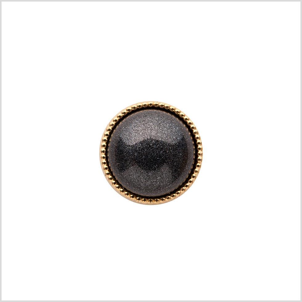 Italian Charcoal/Gold Shank Back Button – 18L/11.5mm Italian Charcoal/Gold Shank Back Button – 18L/11.5mm