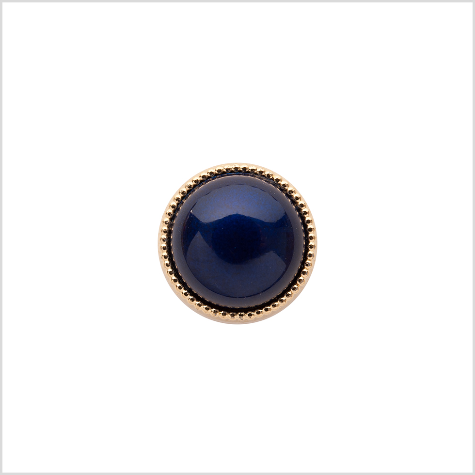 Italian Navy/Gold Shank Back Button – 18L/11.5mm Italian Navy/Gold Shank Back Button – 18L/11.5mm