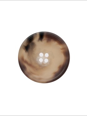 Italian Matte Light Brown Rimmed 4-Hole Button – 40L/25.5mm Italian Matte Light Brown Rimmed 4-Hole Button – 40L/25.5mm