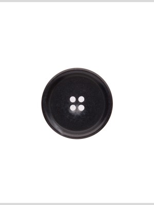 Italian Matte Black Rimmed 4-Hole Button – 32L/20mm Italian Matte Black Rimmed 4-Hole Button – 32L/20mm