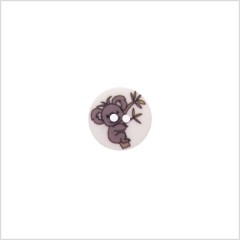 Italian White Kids Koala Button – 24L/15mm Italian White Kids Koala Button – 24L/15mm