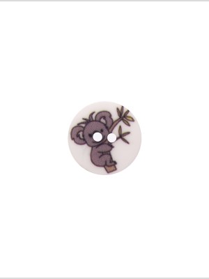 Italian White Kids Koala Button – 24L/15mm Italian White Kids Koala Button – 24L/15mm
