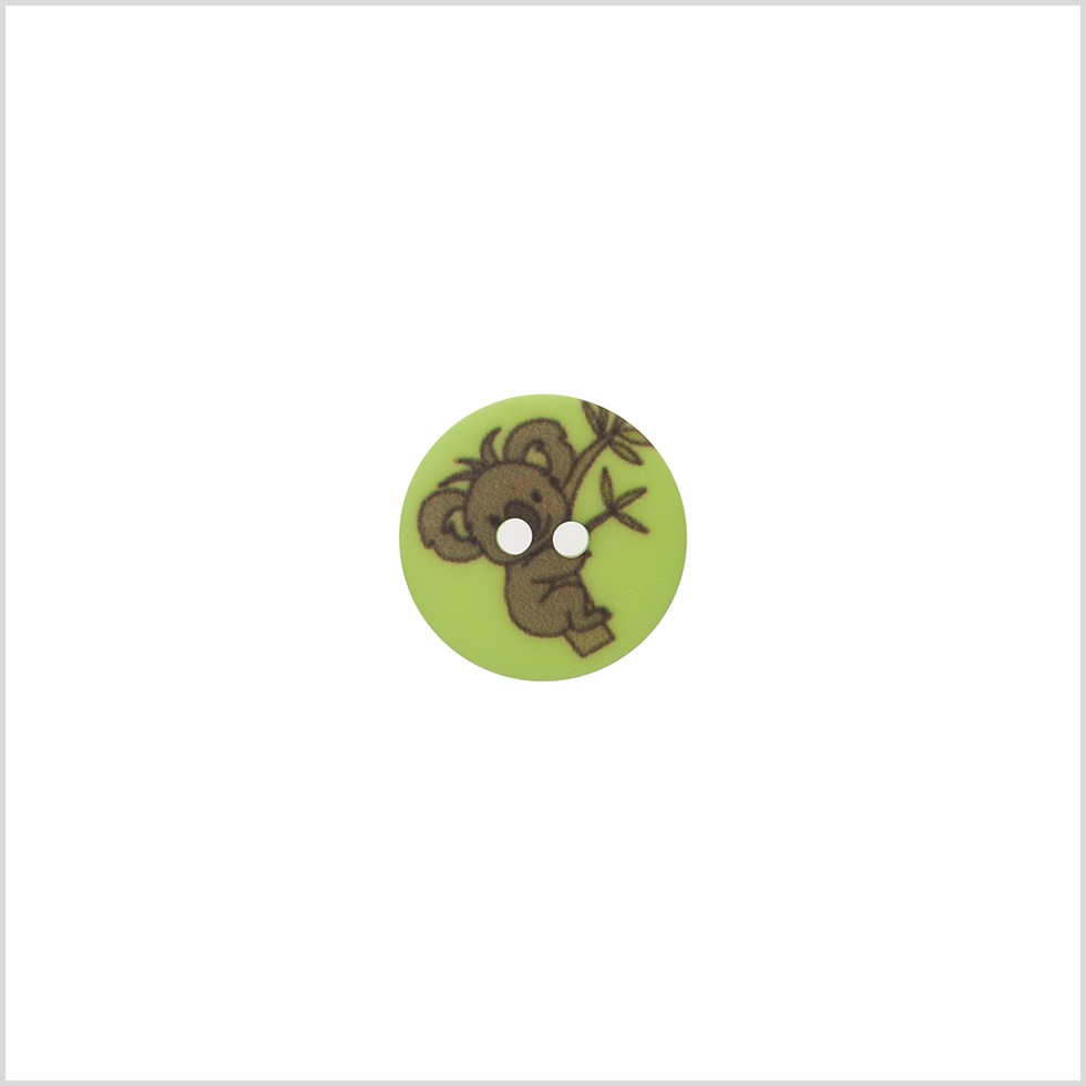 Italian Green Kids Koala Button – 24L/15mm Italian Green Kids Koala Button – 24L/15mm