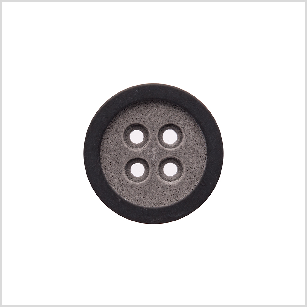 Rimmed Gray 4-Hole Button – 40L/25.5mm Rimmed Gray 4-Hole Button – 40L/25.5mm