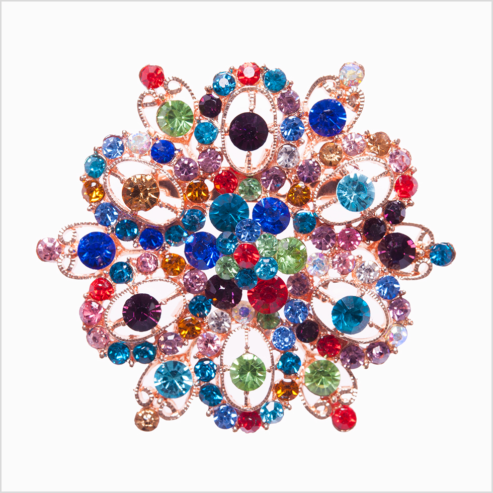 Italian Multicolor Rhinestone Brooch Italian Multicolor Rhinestone Brooch