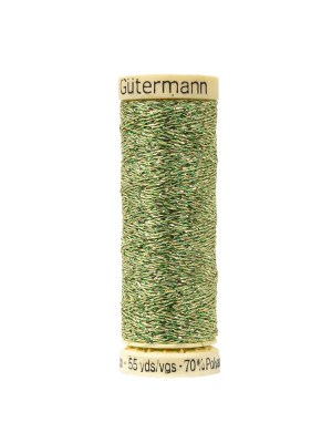 Gutermann Metallic Effect Thread 50m – 400 Lime Gutermann Metallic Effect Thread 50m – 400 Lime