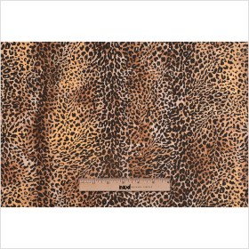 Brown/Black Cheetah Printed Micro-Polyester and Cotton Brown/Black Cheetah Printed Micro-Polyester and Cotton