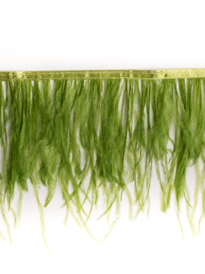 6″ Single Ply Green Ostrich Fringe 6″ Single Ply Green Ostrich Fringe
