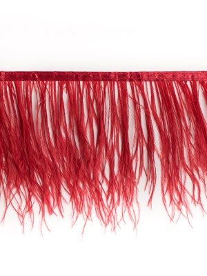 6″ Single Ply Red Ostrich Fringe 6″ Single Ply Red Ostrich Fringe