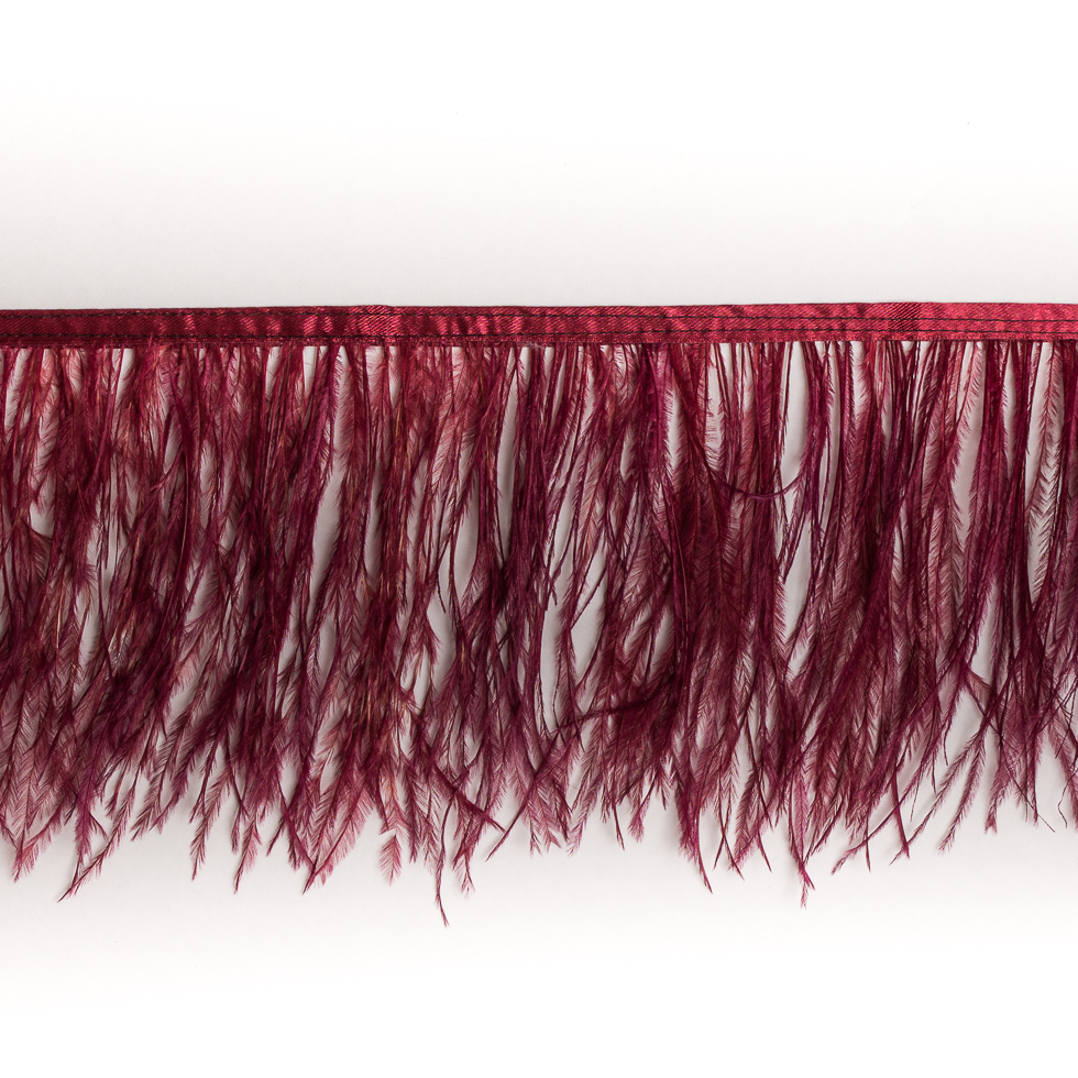 6″ Single Ply Burgundy Ostrich Fringe 6″ Single Ply Burgundy Ostrich Fringe