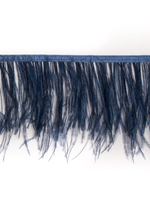 6″ Single Ply Dark Navy Ostrich Fringe 6″ Single Ply Dark Navy Ostrich Fringe