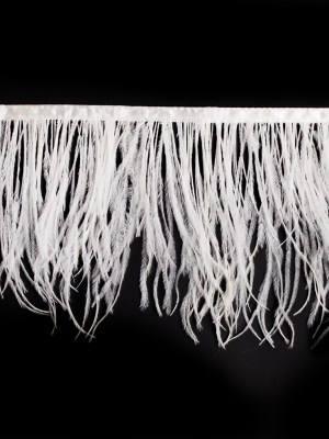 6″ Single Ply Ivory Ostrich Fringe 6″ Single Ply Ivory Ostrich Fringe