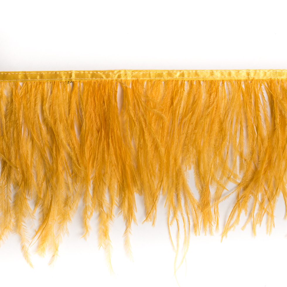 6″ Single Ply Yellow Ostrich Fringe 6″ Single Ply Yellow Ostrich Fringe