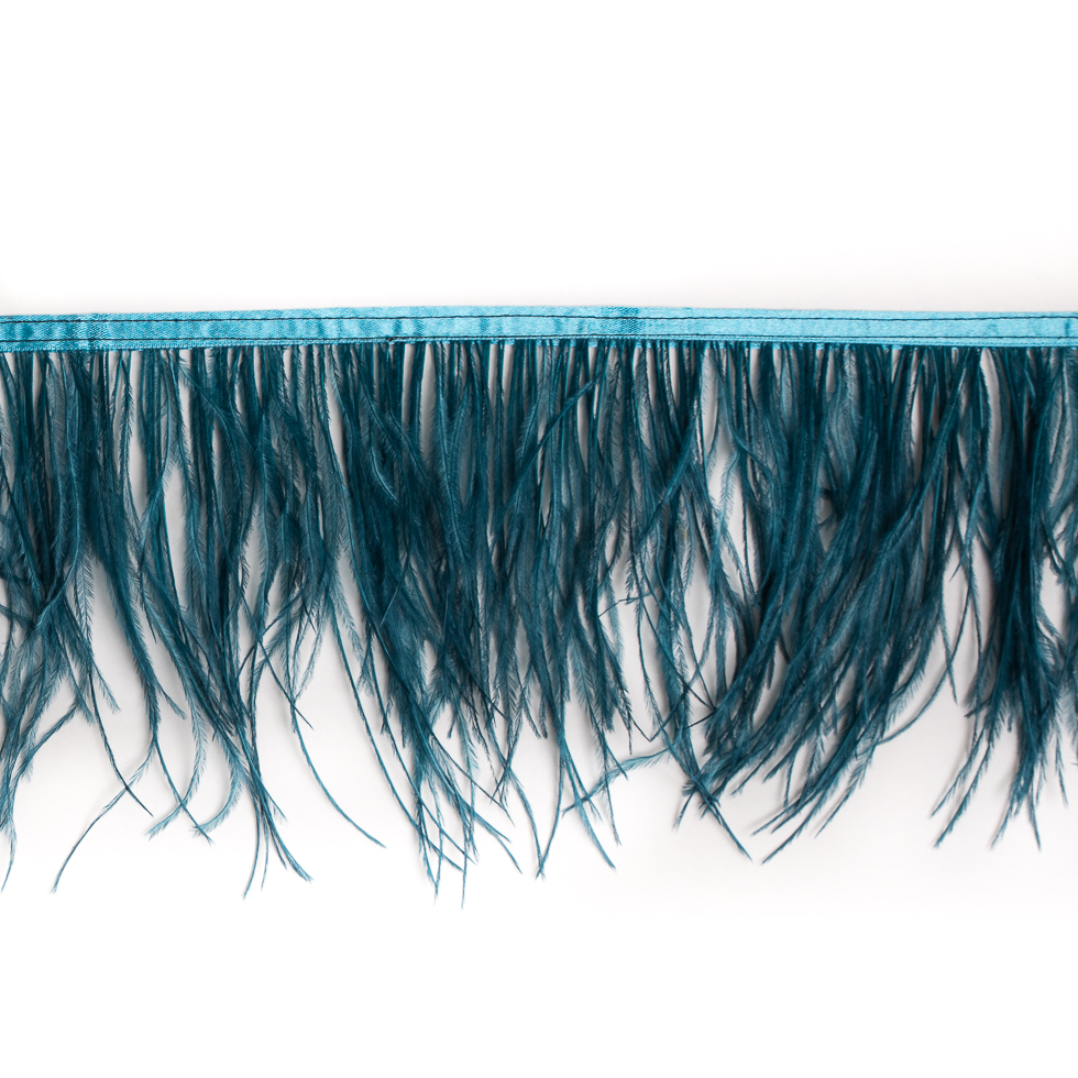 6″ Single Ply Blue Ostrich Fringe 6″ Single Ply Blue Ostrich Fringe