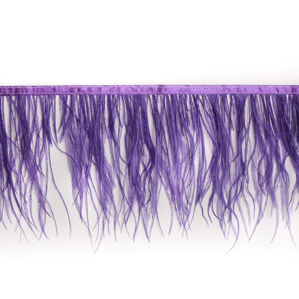 6″ Single Ply Purple Ostrich Fringe 6″ Single Ply Purple Ostrich Fringe