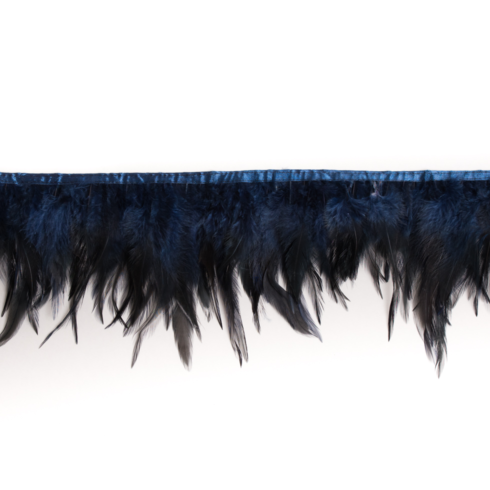 6″ Dark Navy Cock Feather Fringe 6″ Dark Navy Cock Feather Fringe