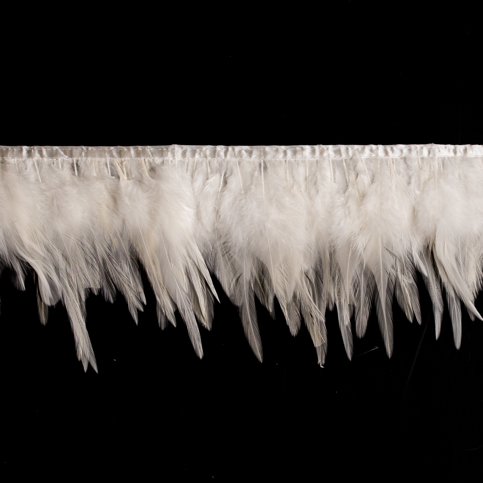 6″ Ivory Cock Feather Fringe 6″ Ivory Cock Feather Fringe