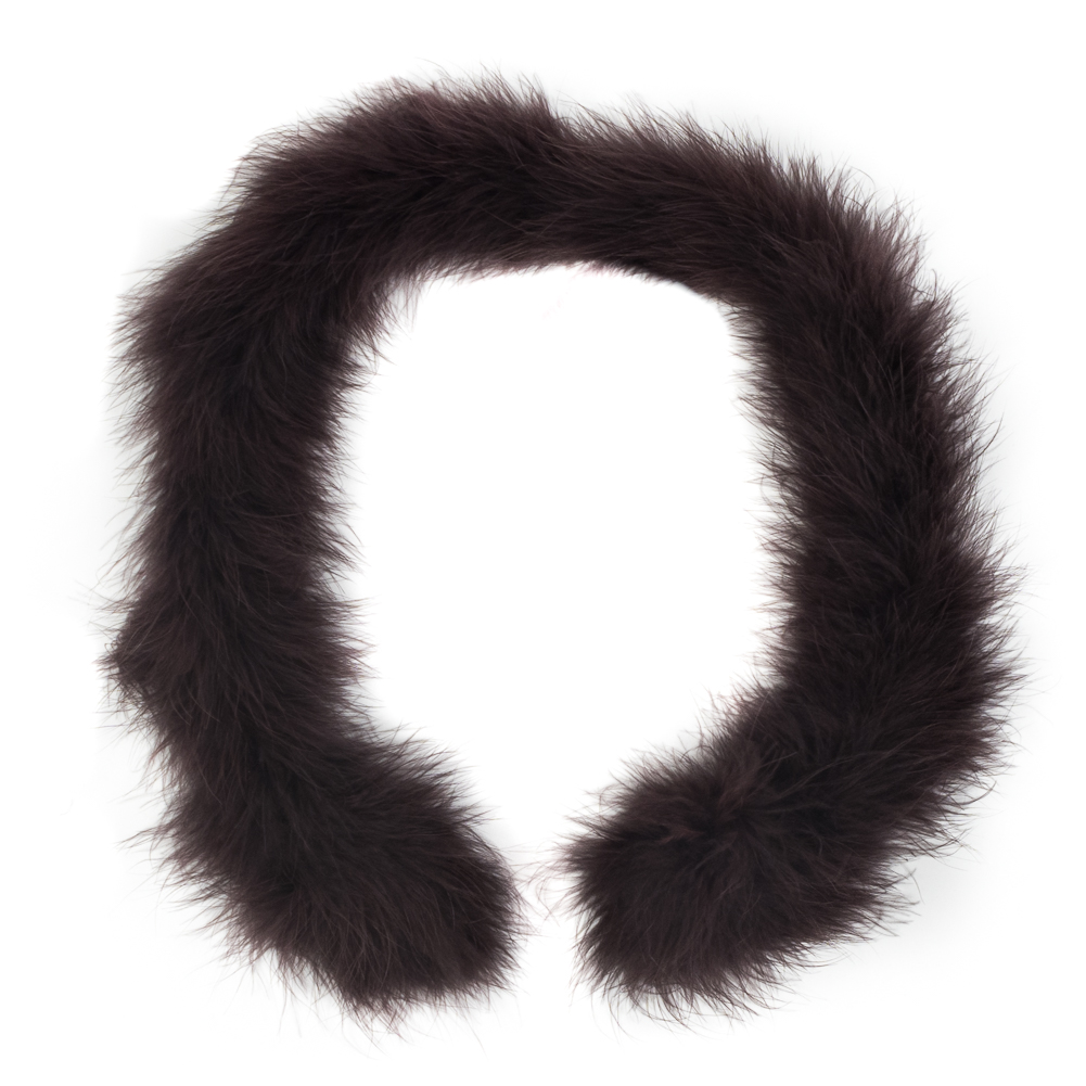 Brown Marabou Feather Scarf - 33"