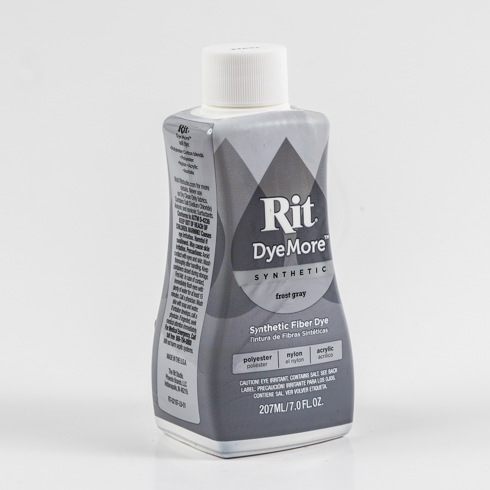 Rit DyeMore Synthetic Fiber Dye – Frost Gray – 7oz Bottle Rit DyeMore Synthetic Fiber Dye – Frost Gray – 7oz Bottle