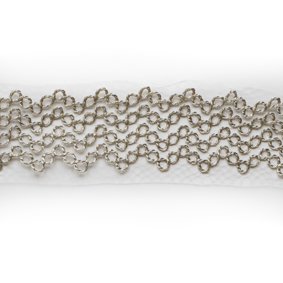 Metallic Silver Lace Trim – 3″ Metallic Silver Lace Trim – 3″