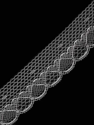 European Metallic Silver Lace Trim – 3″ European Metallic Silver Lace Trim – 3″