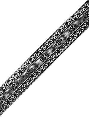 Black Cotton Crochet Lace Trim – 1″ Black Cotton Crochet Lace Trim – 1″