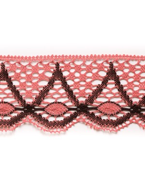 Salmon/Brown Crochet Trim – 4.25″ Salmon/Brown Crochet Trim – 4.25″