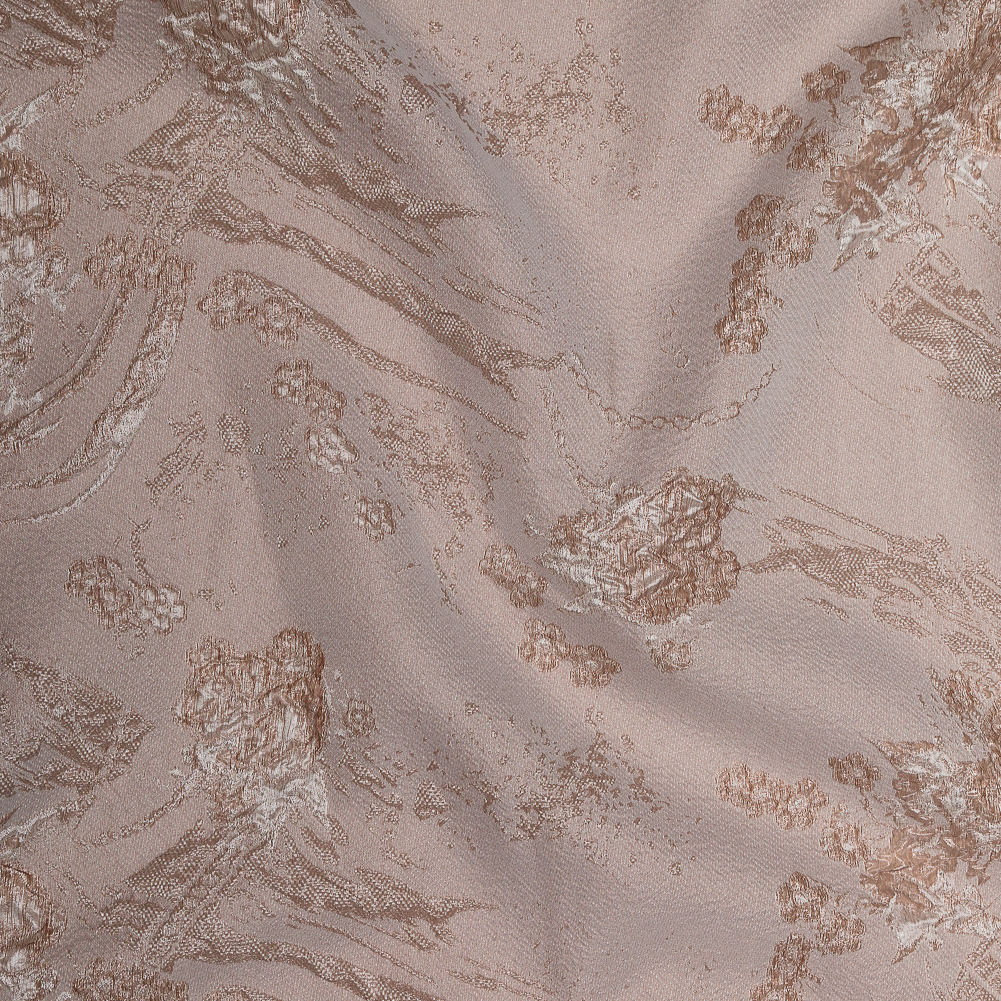 Luminous Taupe Abstract Luxury Double-Layer Organza Brocade Luminous Taupe Abstract Luxury Double-Layer Organza Brocade